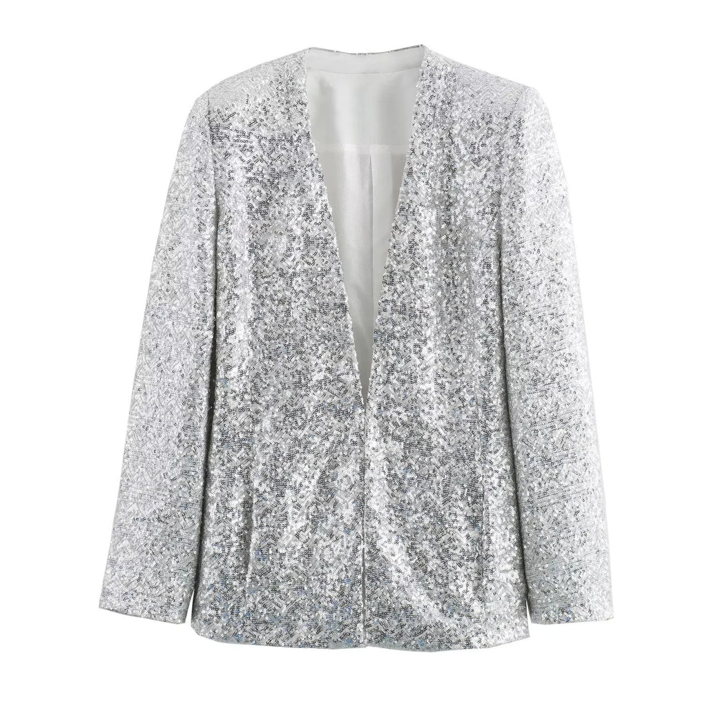 Blazer de lentejuelas para mujer - Arvein