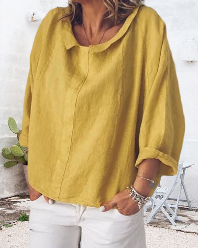 Naddie - Camisa holgada en colores lisos