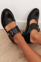 Zapatos mujer cerrados hebilla lateral suela gruesa - Caterina