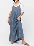 Maxivestido vaquero holgado de inspiración vintage - Vera