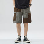 Pantalón corto para hombre bloques de color estilo recto - Elías