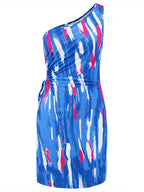 Daniza - Minivestido estampado sin mangas recortado