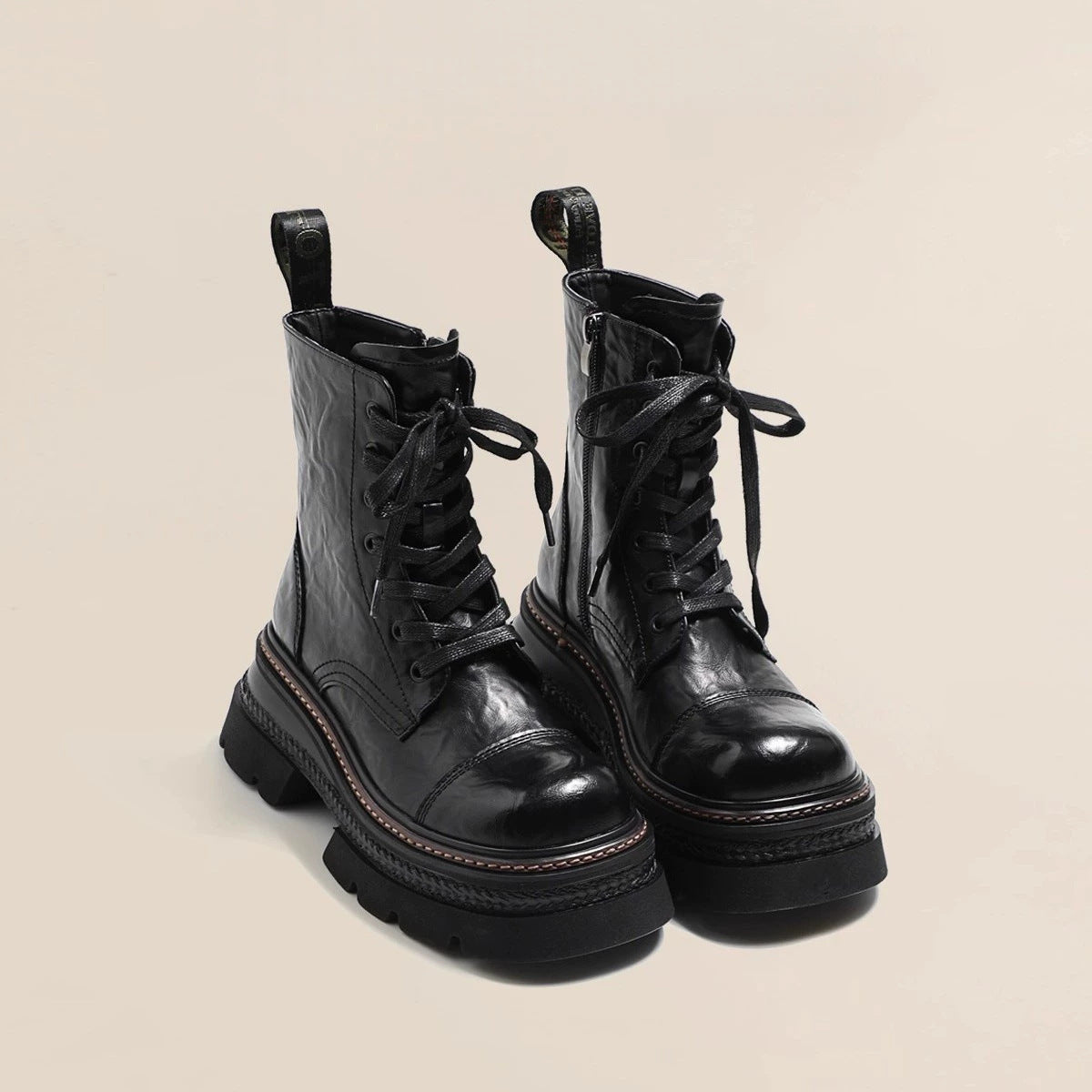 Botas eleantes para mujer de caña media con cordones - Vianey