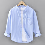 Camisa para hombre de algodón lavado estilo holgado - Elías