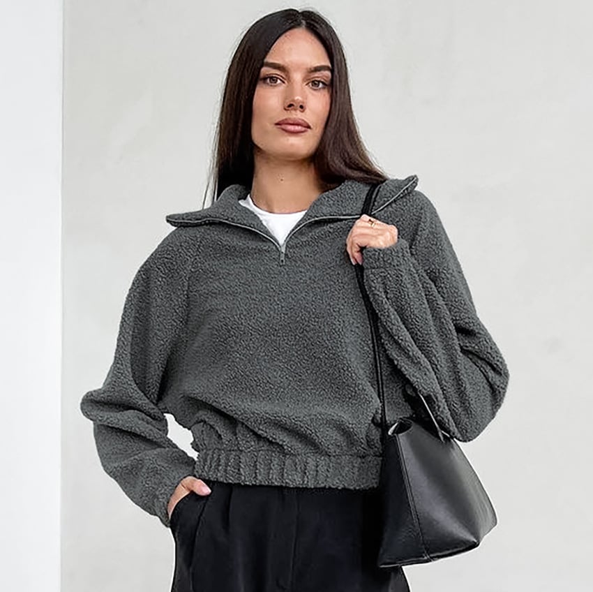 Chaqueta para mujer de textura afelpada - Ervaya