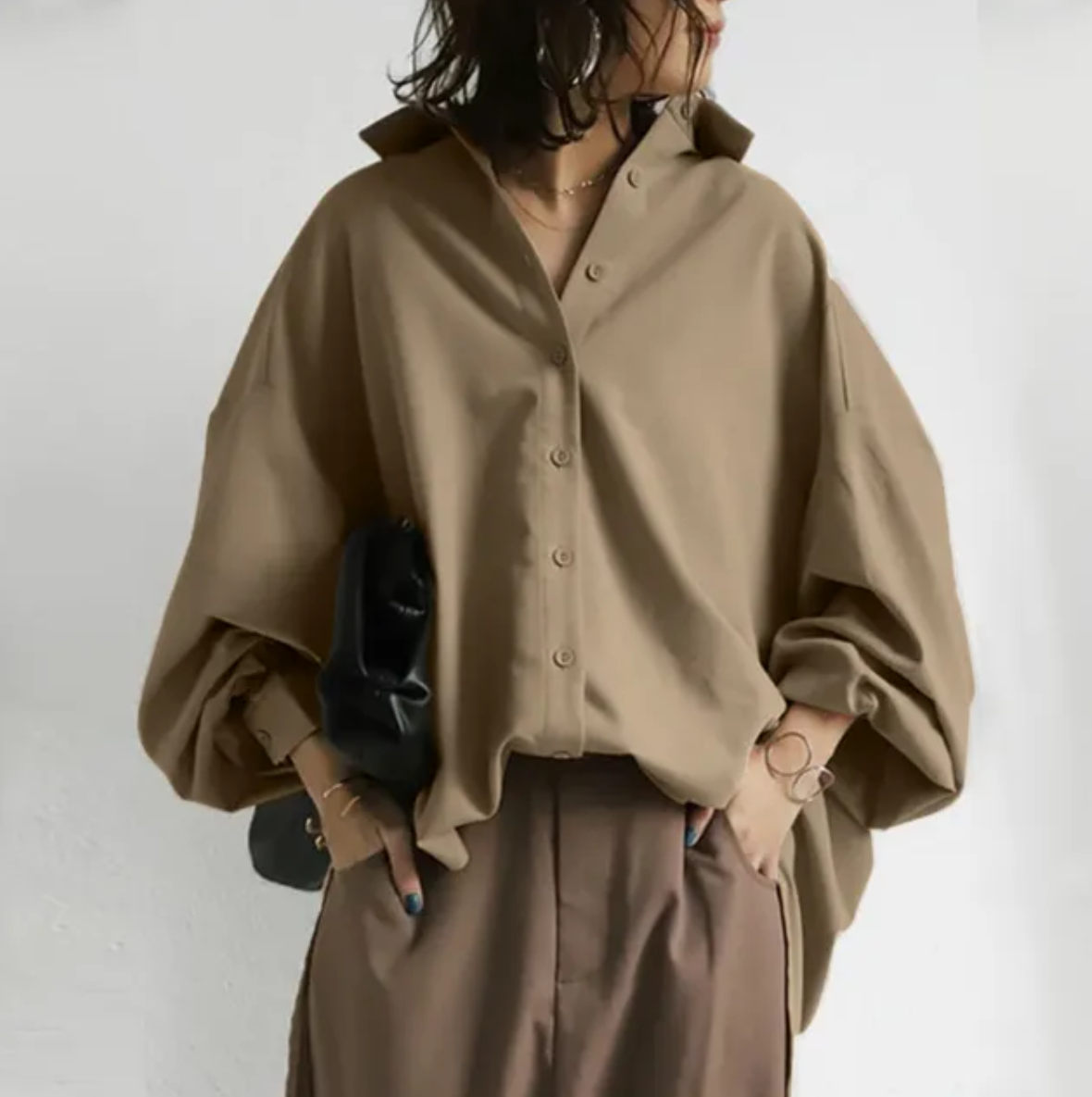 Antonia - Blusa de mujer con solapas Fashion