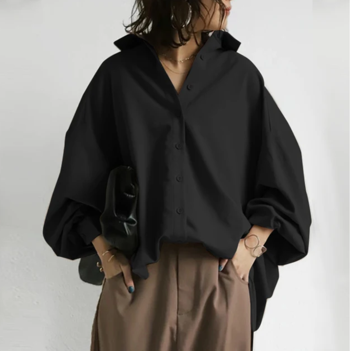 Antonia - Blusa de mujer con solapas Fashion
