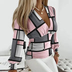 Chiara - Camisa chic de manga larga y cuello en V