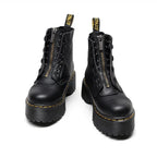 Leandra - Elegantes botas con plataforma de piel para un look de tendencia