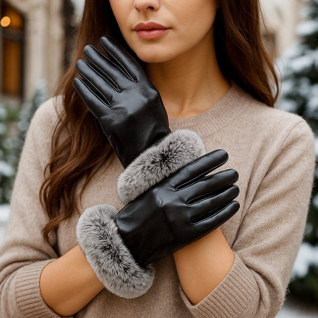 Guantes de invierno elegantes para mujer acabado suave - Eline