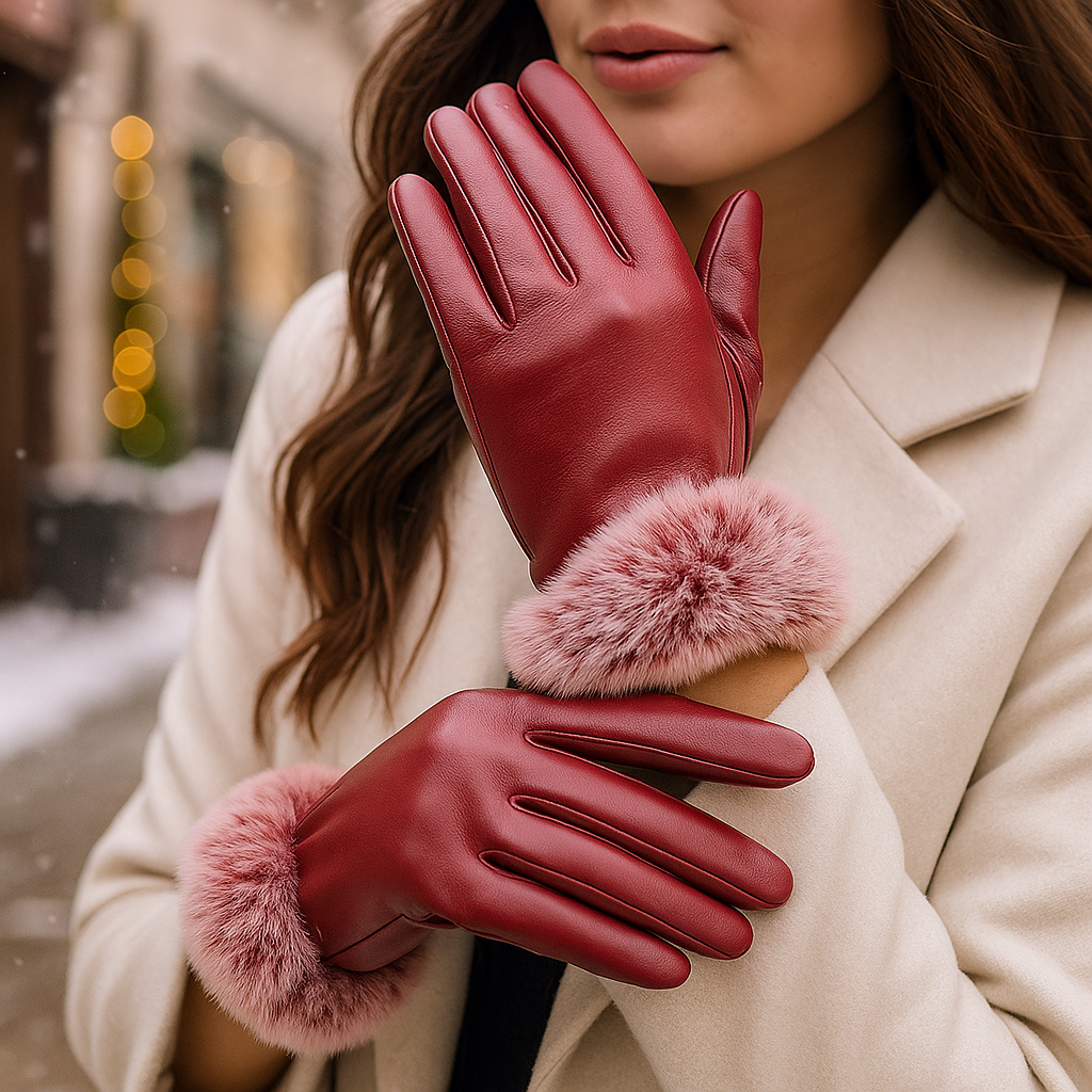 Guantes de invierno elegantes para mujer acabado suave - Eline