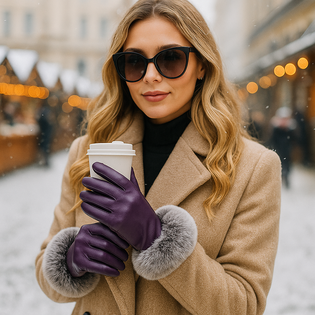 Guantes de invierno elegantes para mujer acabado suave - Eline