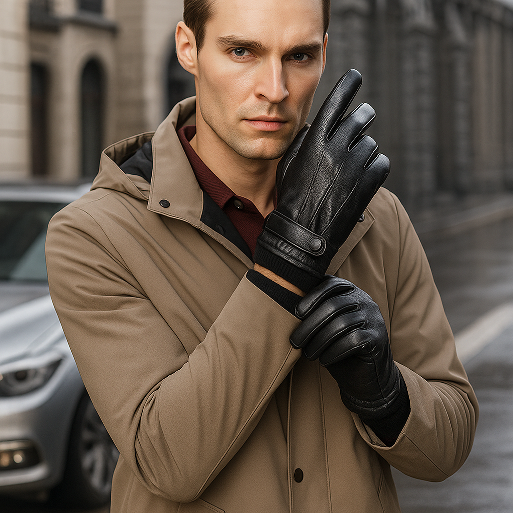 Guantes de cuero elegantes para hombre ajuste preciso - Markus