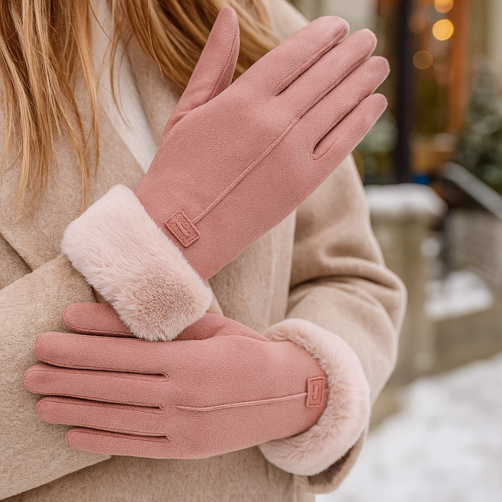 Guantes de invierno forrados para mujer acabado suave - Lykke