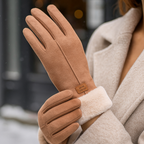 Guantes de invierno forrados para mujer acabado suave - Lykke