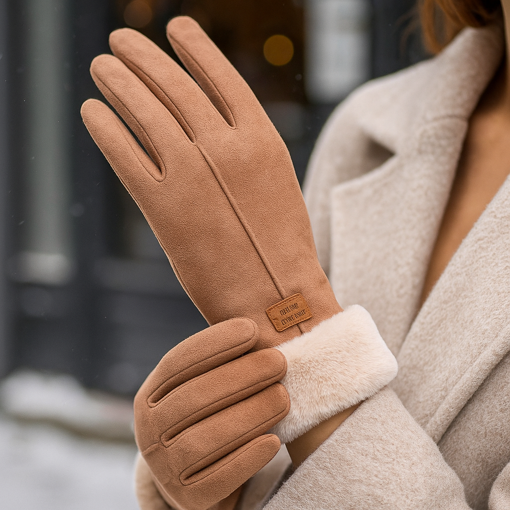 Guantes de invierno forrados para mujer acabado suave - Lykke