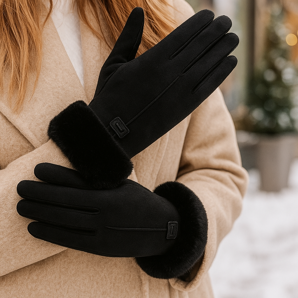 Guantes de invierno forrados para mujer acabado suave - Lykke