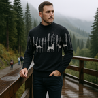 Suéter para hombre cuello alto motivo invierno - Erland