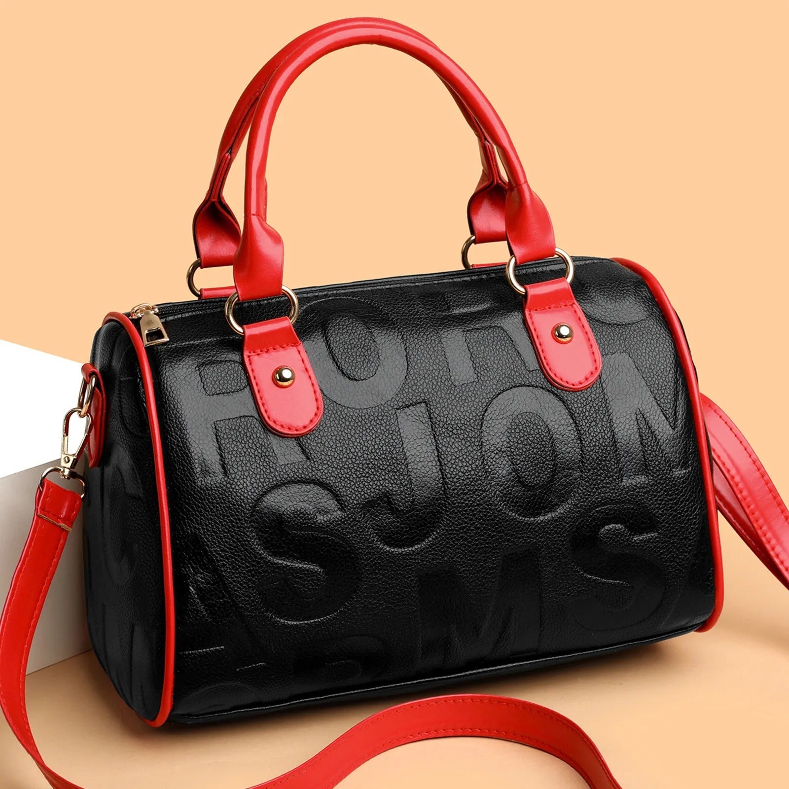 Bolso de mano para mujer piel sintética grabado en relieve - Yanelis