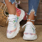 Zapatillas para mujer tejido transpirable con estampado floral - Julieta