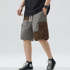 Pantalón corto para hombre bloques de color estilo recto - Elías
