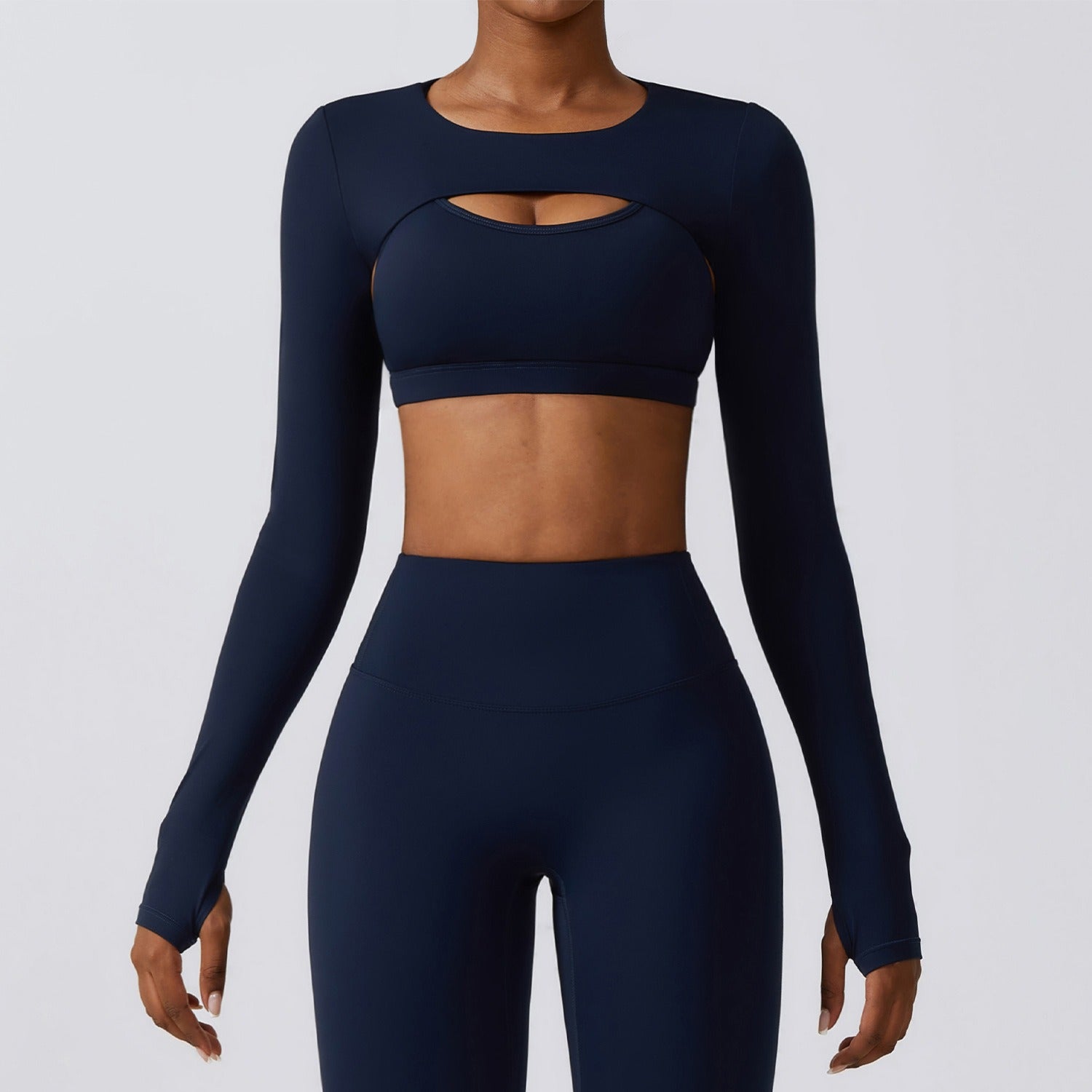 Conjunto deportivo para mujer licra compresiva diseño cut-out - Amanda