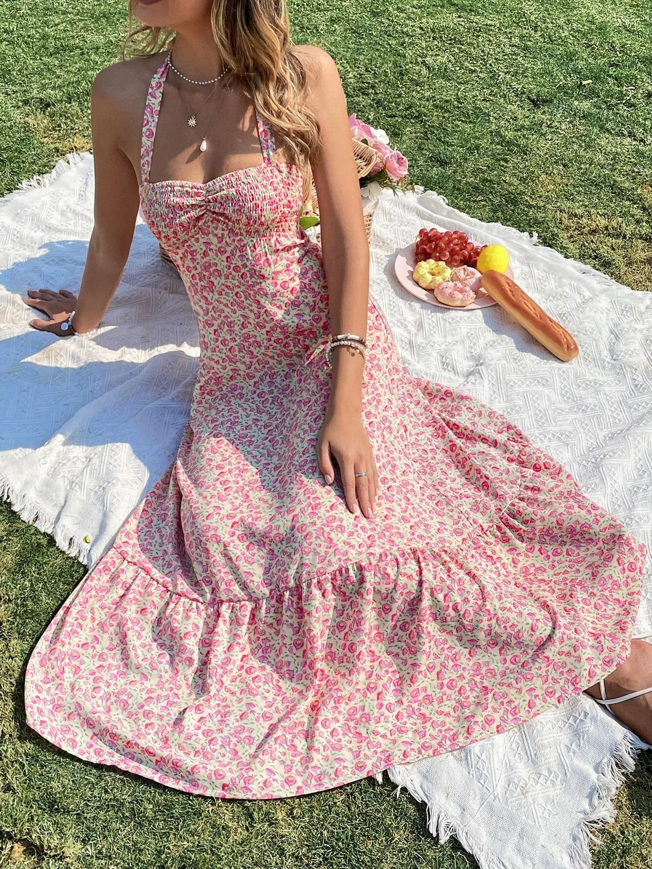 Regina - Vestido sin mangas con escote halter