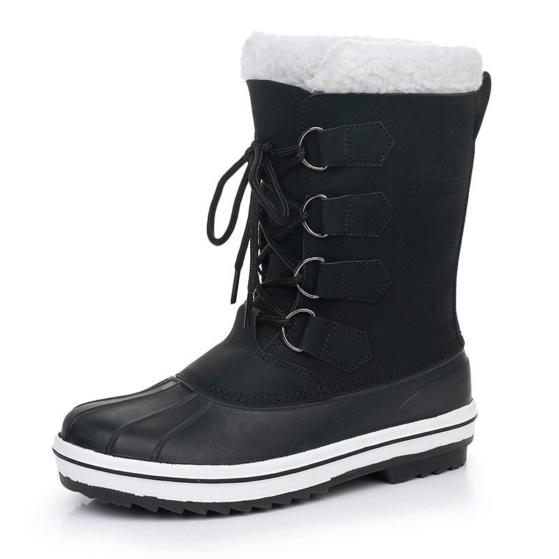 Botas de nieve para mujer impermeables caña media con cordones - Cinthia
