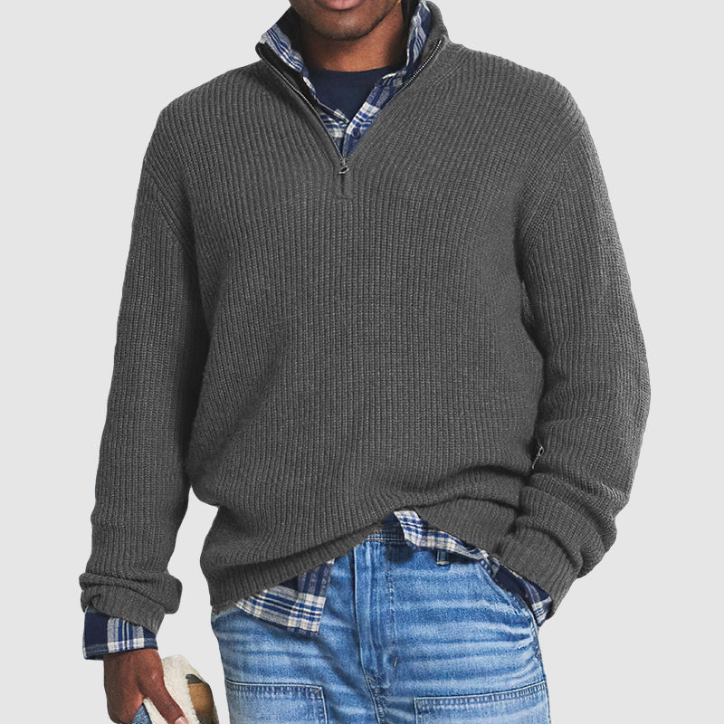 Jersey de cachemira para hombre con cremallera - Matteo