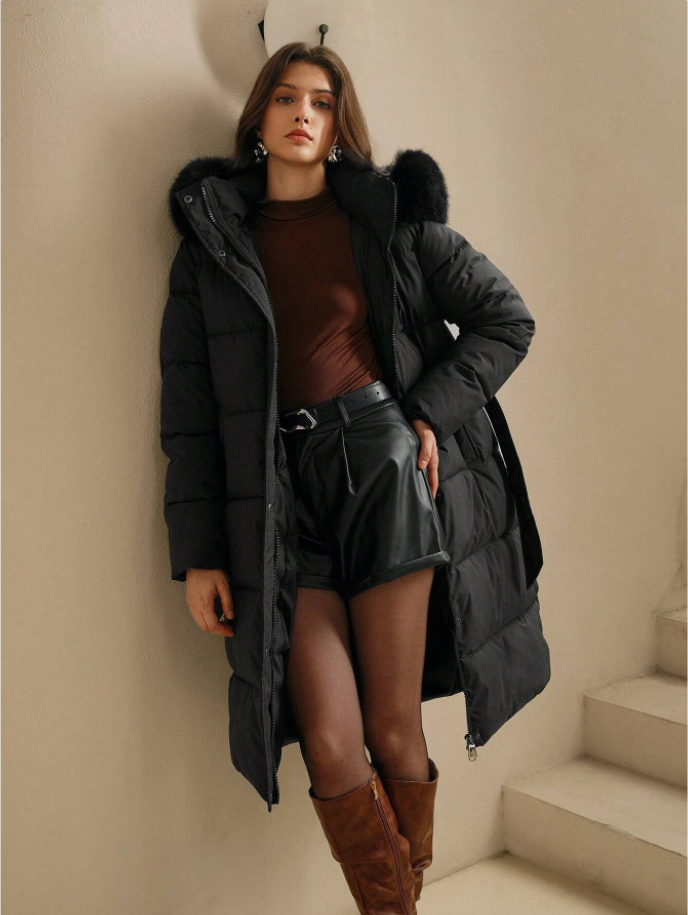 Abrigo largo para mujer acolchado - Lysandra