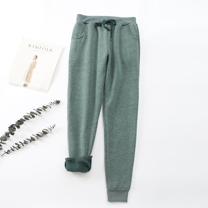 Pantalones para mujer efecto aterciopelado interior - Lureta