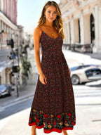Nyra - Vestido de verano bohemio con cuello en V