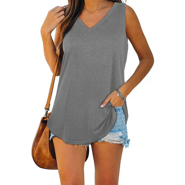 Nana - Camiseta de tirantes de punto con cuello en V