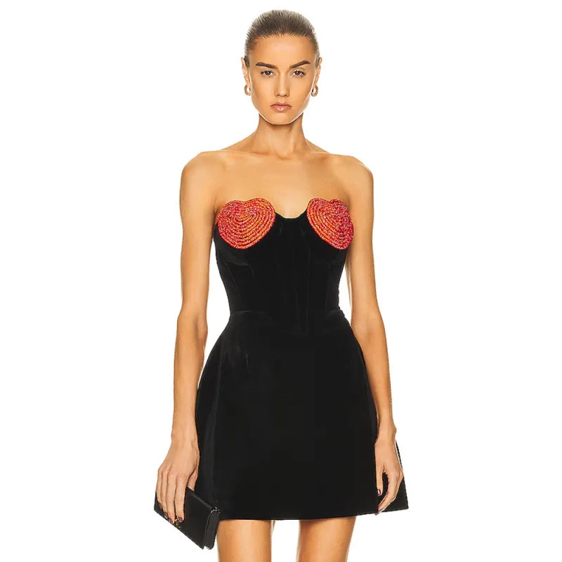 Ariella - Elegante minivestido sin tirantes
