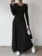 Vestido de punto entallado para mujer silueta acanalada - Brynja