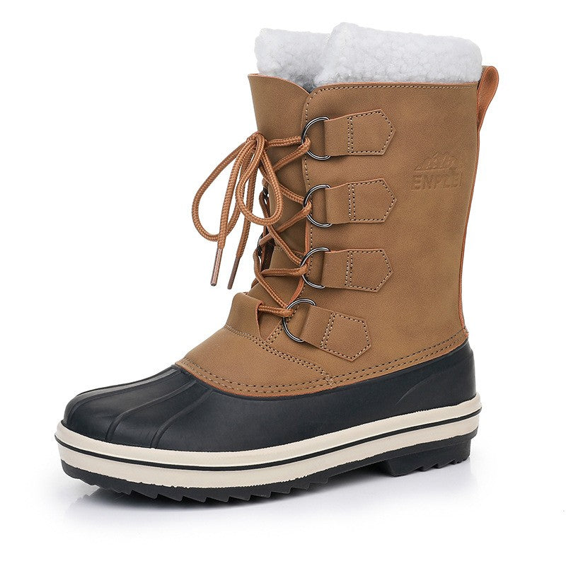 Botas de nieve para mujer impermeables caña media con cordones - Cinthia