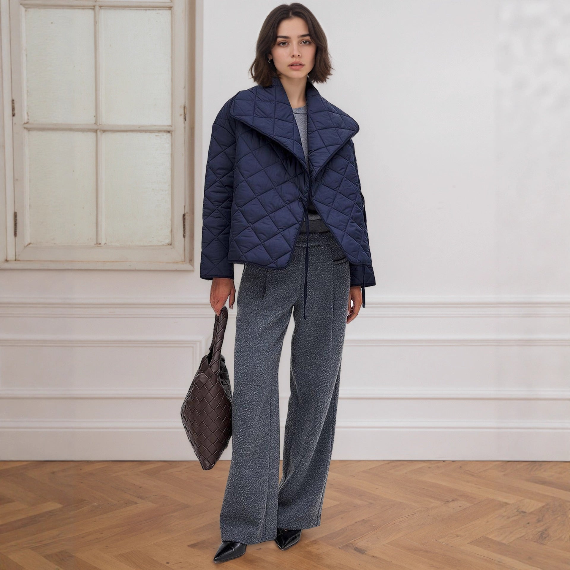 Chaqueta corta para mujer efecto acolchado - Elnara