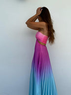 Kailany - Nuevo vestido halter en colores degradados