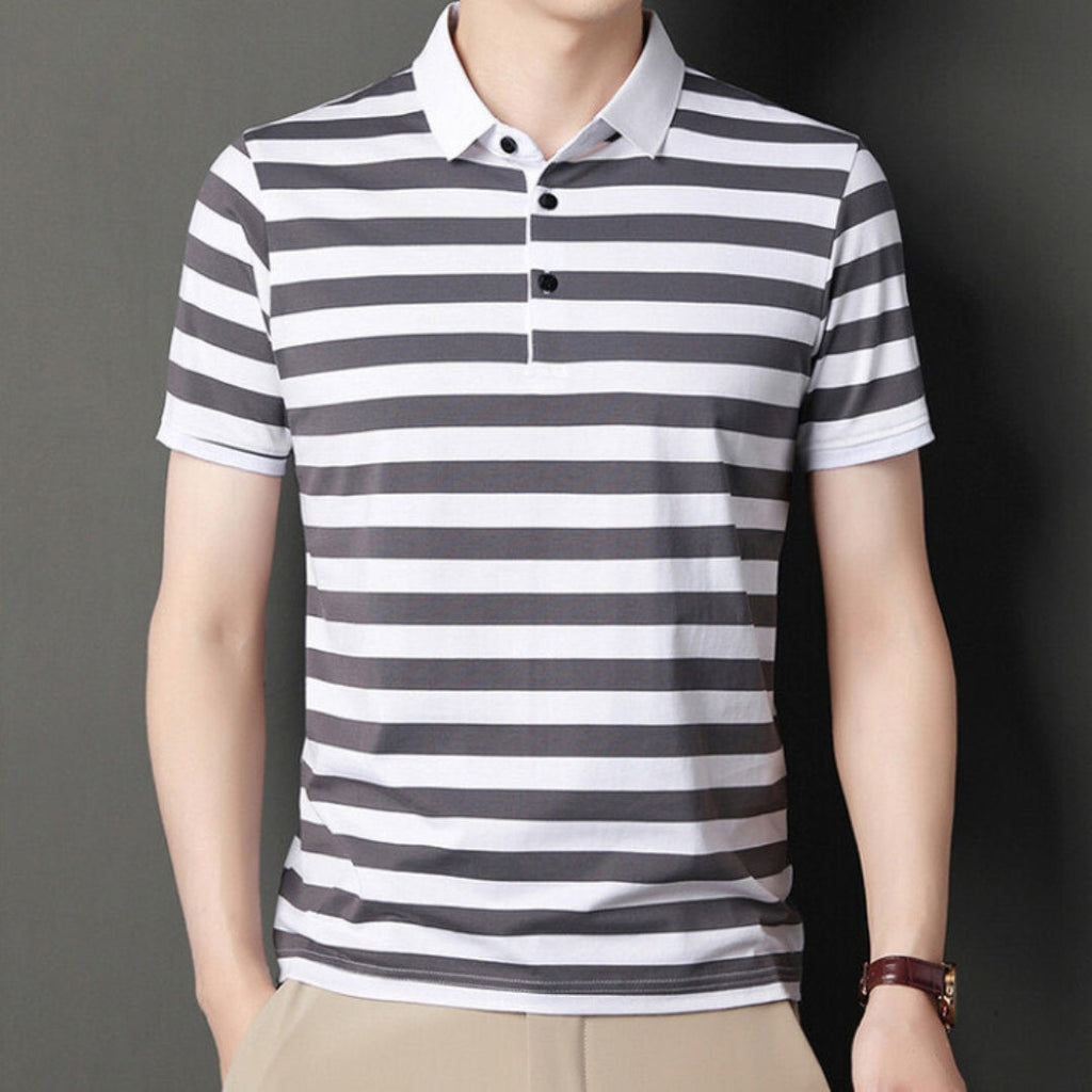 Polo clásico de rayas para hombre