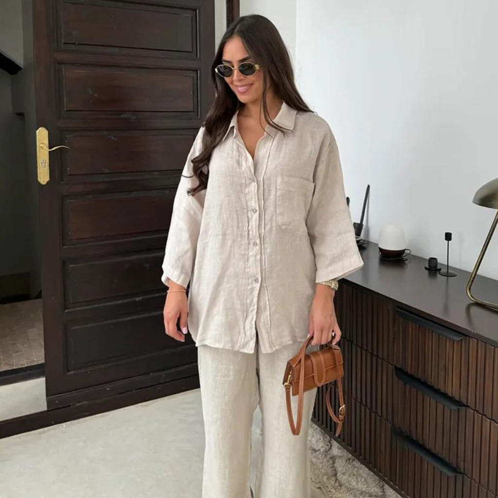 Nienke - Conjunto suelto vintage para mujer
