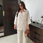 Nienke - Conjunto suelto vintage para mujer