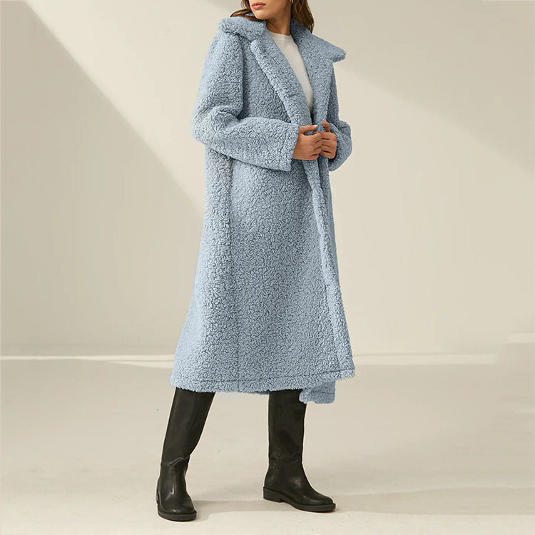 Abrigo largo polar para mujer - Ysandre
