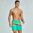 Pantalones cortos para hombre de microfibra con estampado multicolor - Adrián