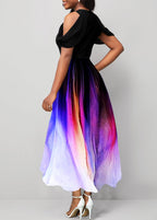 Agatha - Ingenioso vestido midi con mangas drapeadas y hombros fríos