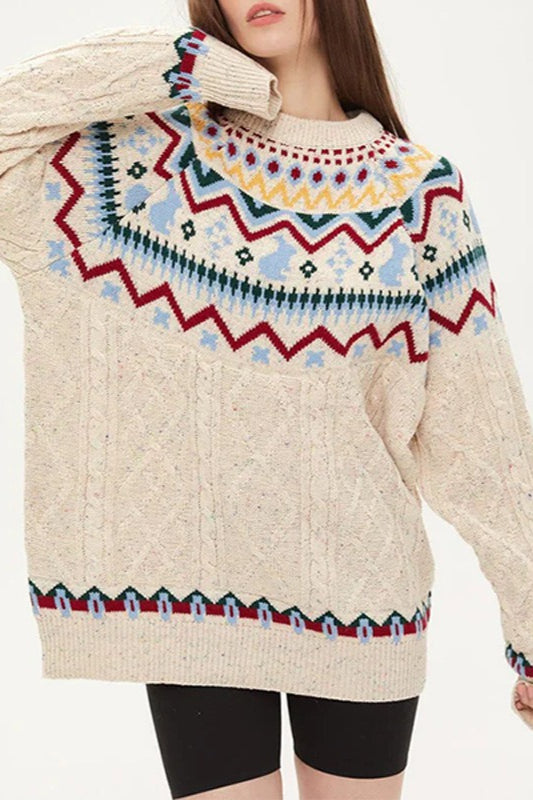 Suéter para mujer de punto estilo vintage - Elorie