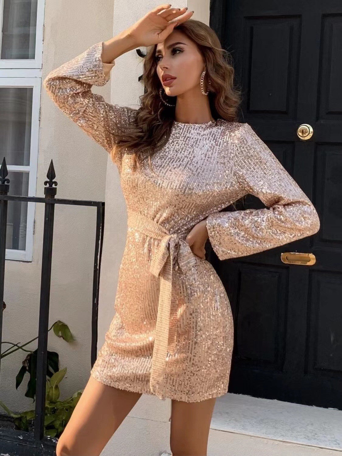 Vestido de lentejuelas para mujer - Saelina