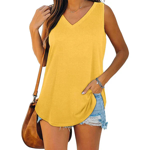 Nana - Camiseta de tirantes de punto con cuello en V