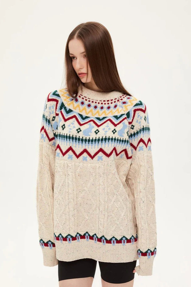 Suéter para mujer de punto estilo vintage - Elorie