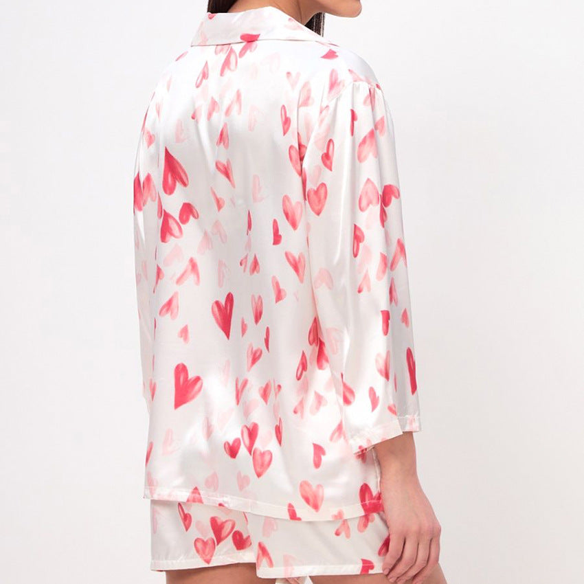 Conjunto de tejido para mujer estampado corazón - Leja
