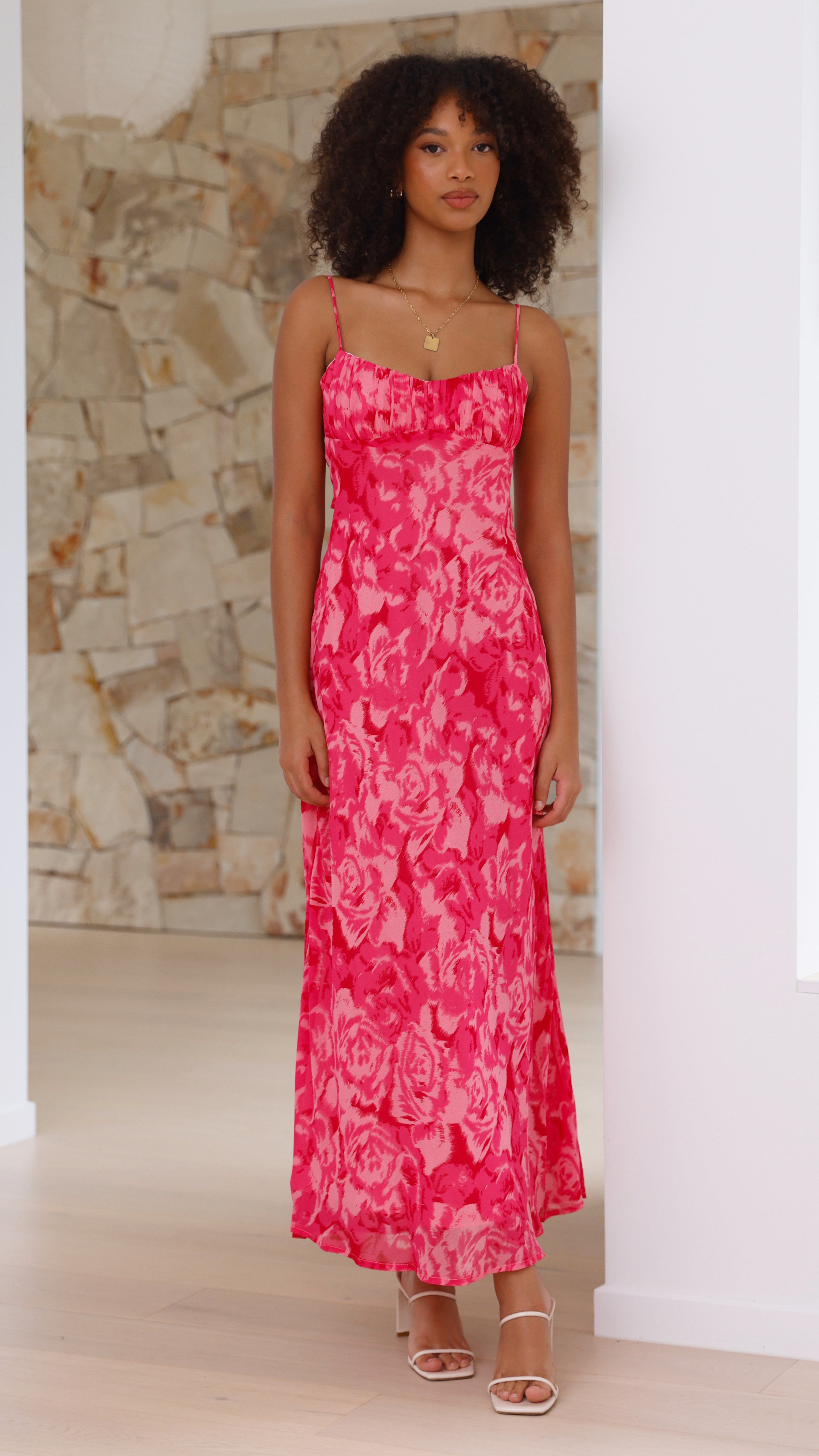 Vestido midi estampado floral para mujer - Kenny